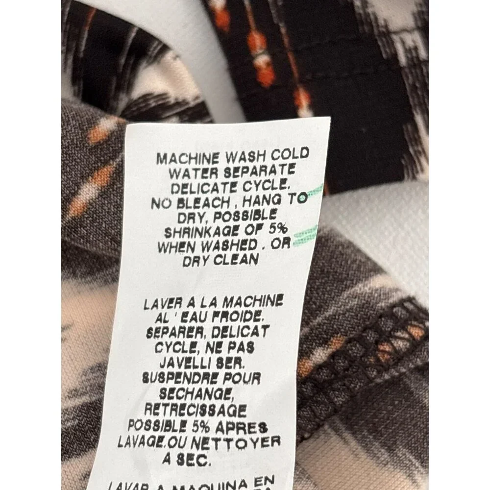 NWT Karen Kane Dress Size M Boho Chic Solar Ikat Faux Wrap Gold Sun Brown Black - Picture 7 of 16